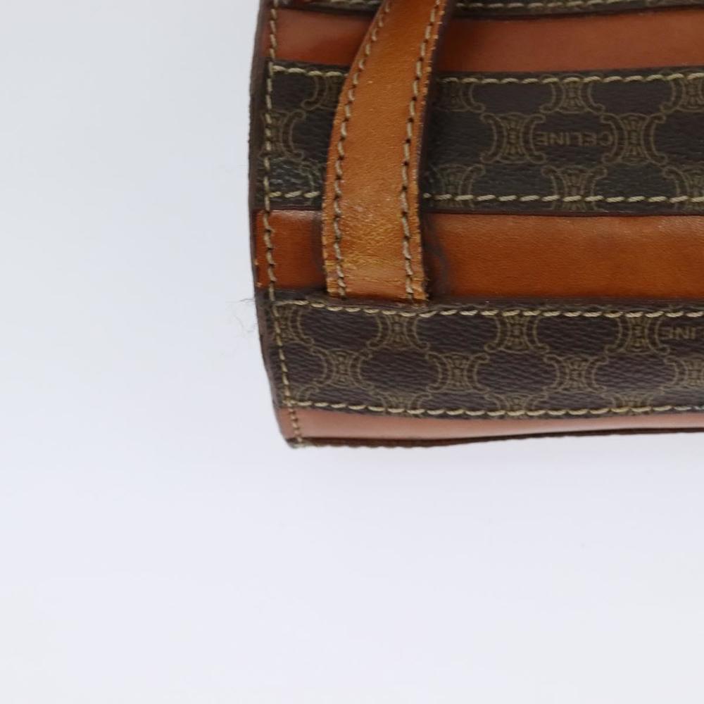 CELINE Macadam Canvas Backpack PVC Leather Brown Gold Auth 131672 - Picture 16 of 16